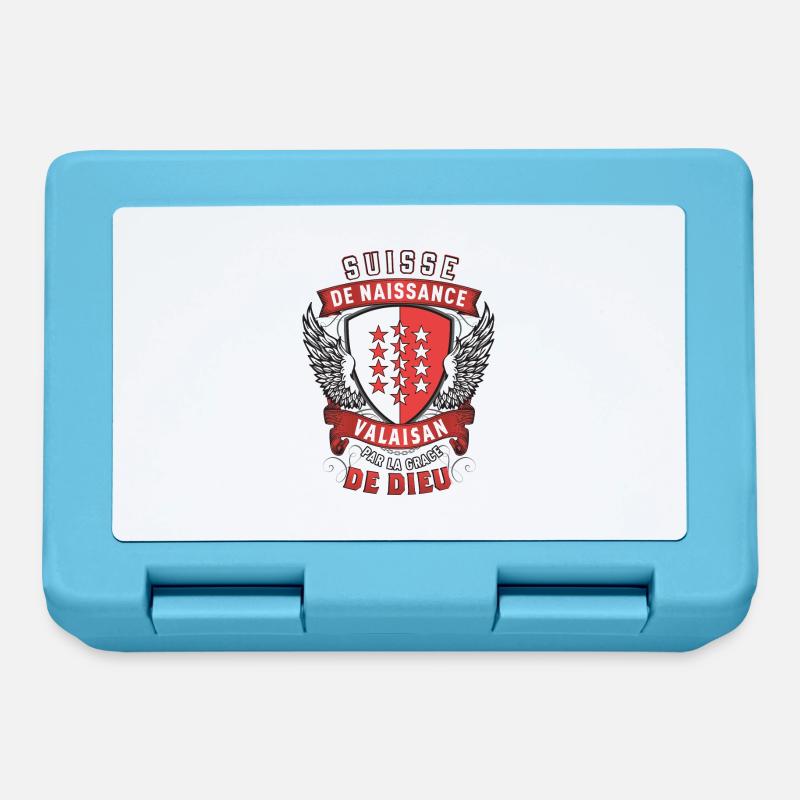 Valaisan Grâce de Dieu - Boîte à goûter - bleu saphir