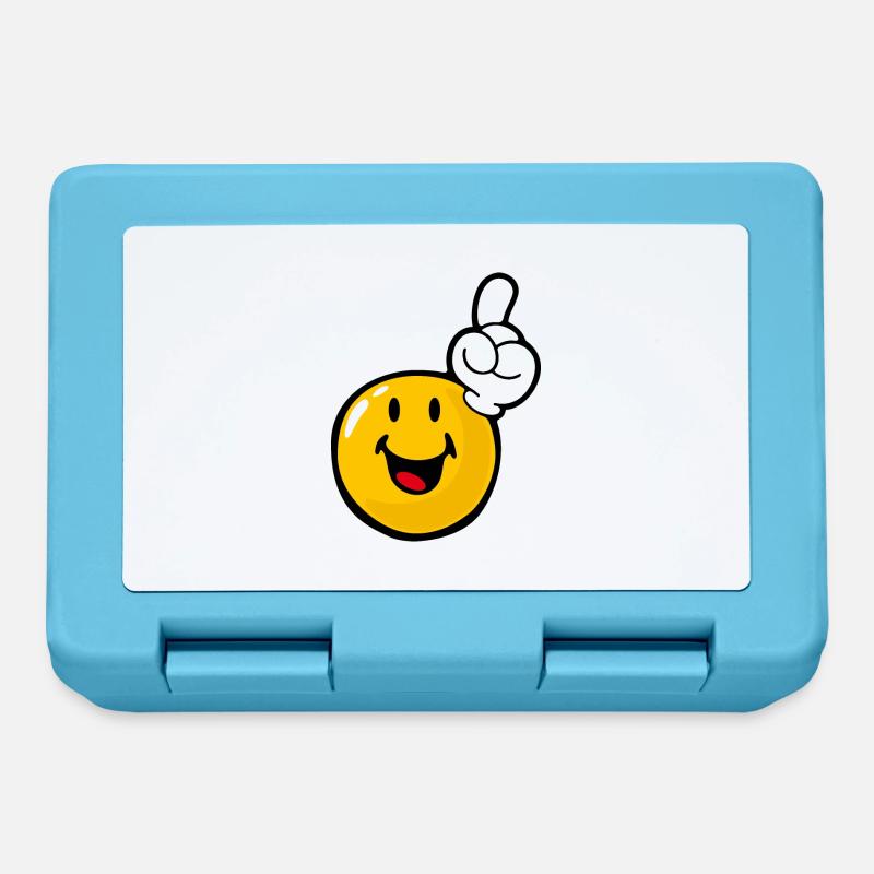 Smiley Eager - Boîte à goûter - bleu saphir