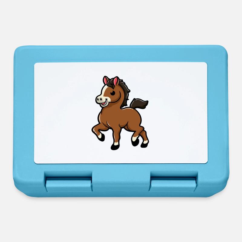 | douces chevaux | de bébé cheval Poulain - Boîte à goûter - bleu saphir
