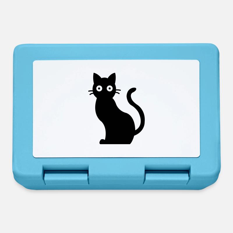 Chat Chat Noir - Boîte à goûter - bleu saphir