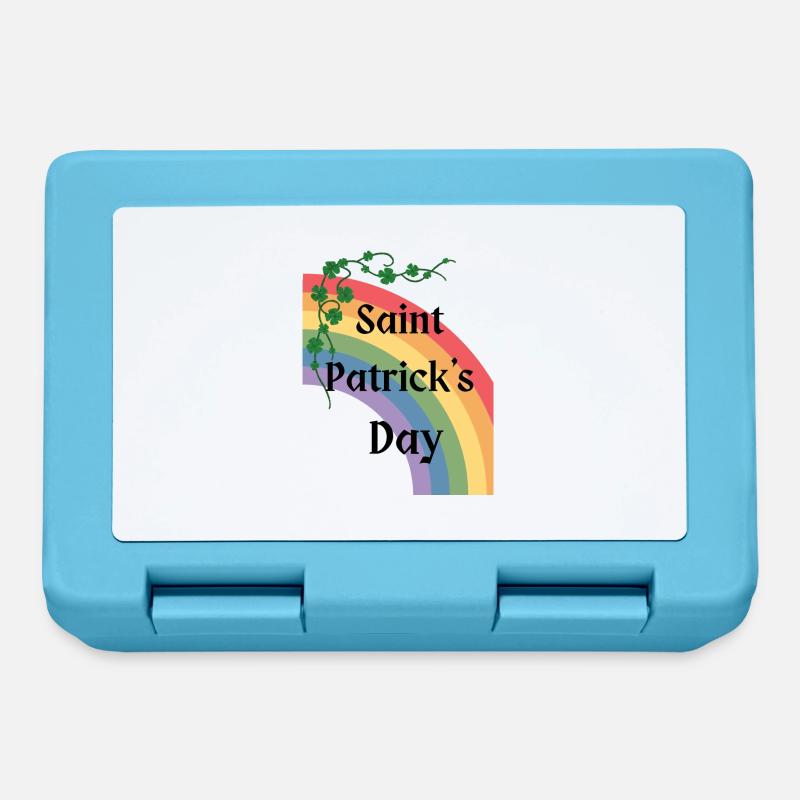 Fête de la Saint-Patrick avec arc-en-ciel - Boîte à goûter - bleu saphir