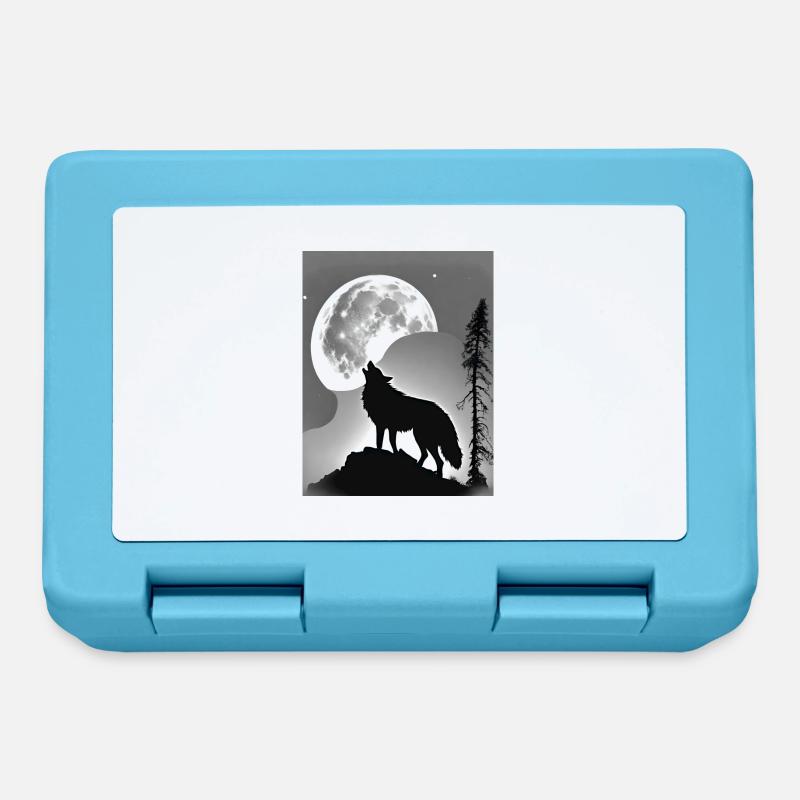 Wolf Moon - Lunchbox - sapphire blue