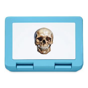 Crâne Crâne, symbole de mort et de danger - Boîte à goûter - bleu saphir - Devant