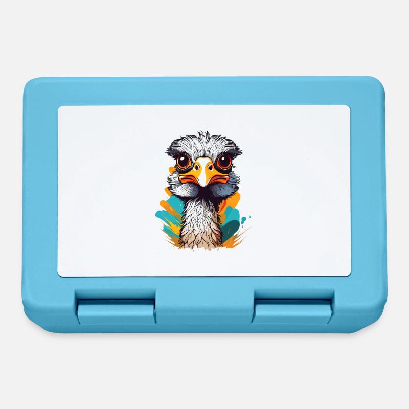 Ostrich - Lunchbox - sapphire blue