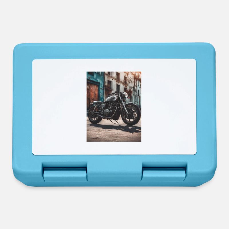 Motocyclette - Boîte à goûter - bleu saphir