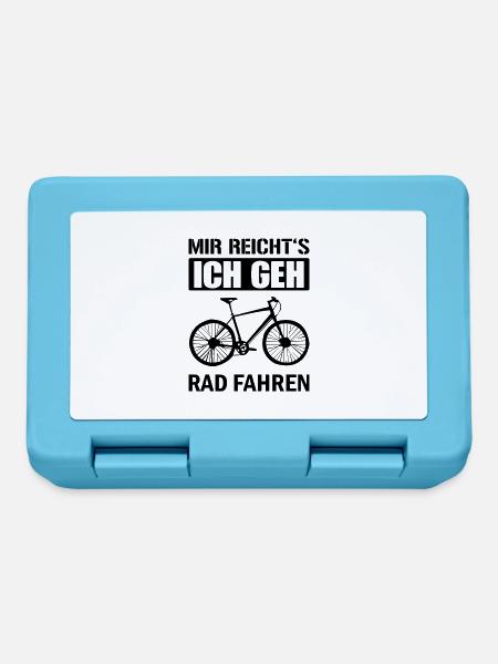 mir reichts rad fahren - Brotdose - Saphirblau