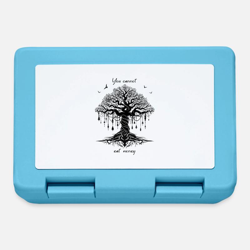 arbre - Boîte à goûter - bleu saphir