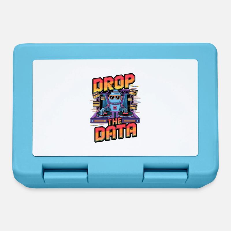 Drop the Data DJ Robot Techno Design - Brotdose - Saphirblau
