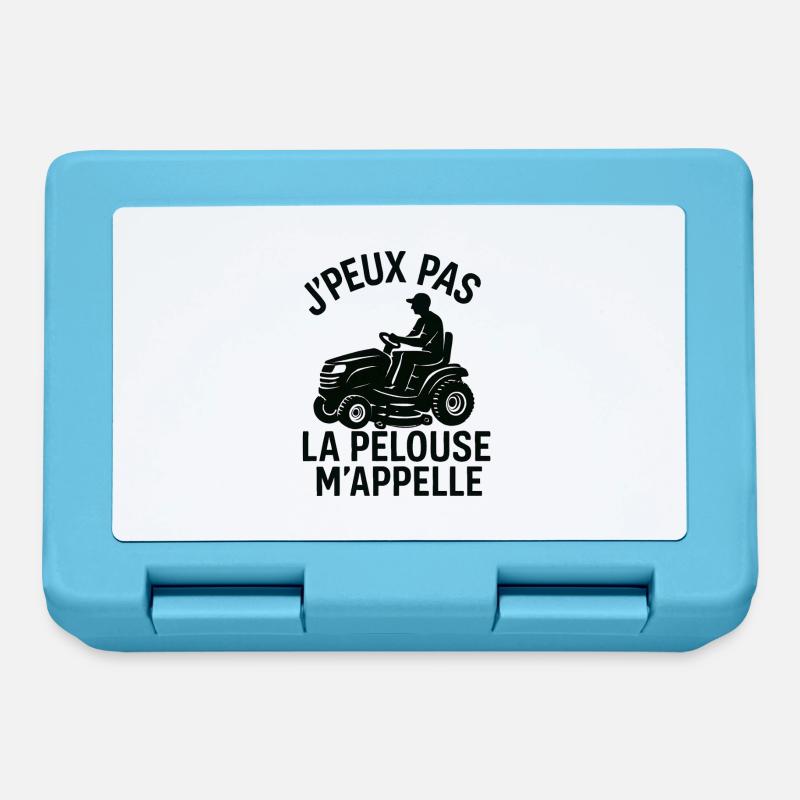 J'peux pas la pelouse m'appelle - Boîte à goûter - bleu saphir