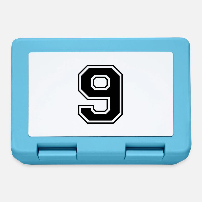 9, nine, number, number - Lunchbox - sapphire blue
