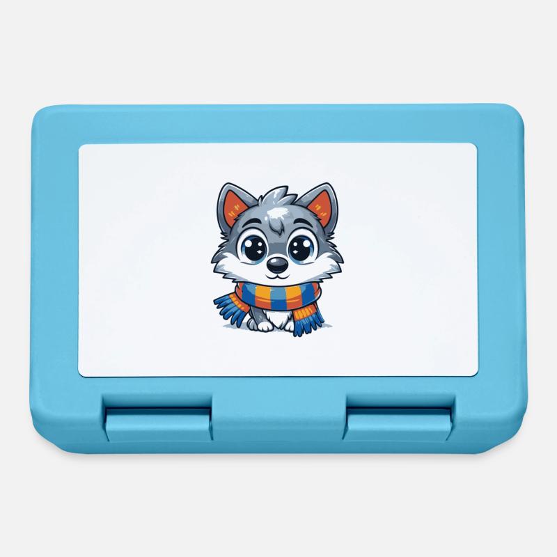 Winter Wolf - Lunchbox - sapphire blue