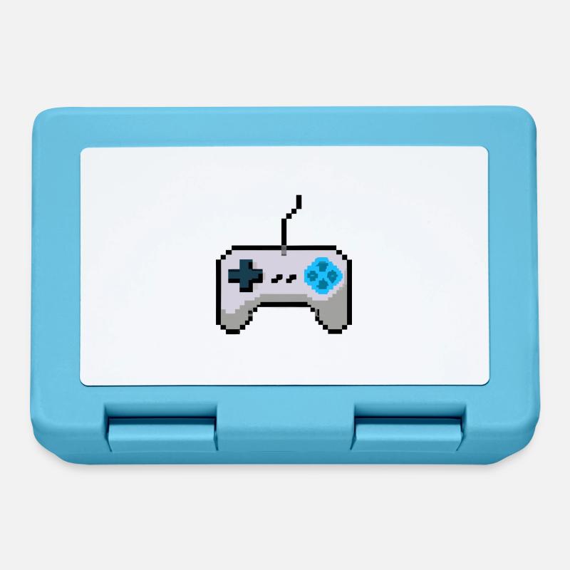 Pixelart Gamecontroller - Brotdose - Saphirblau