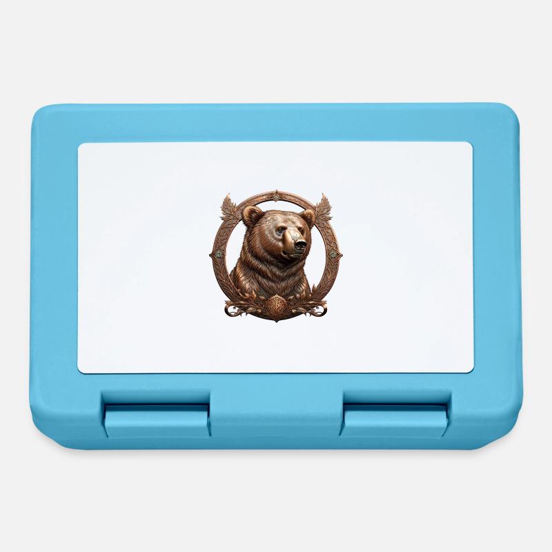 The Bronze Bear - Lunchbox - sapphire blue