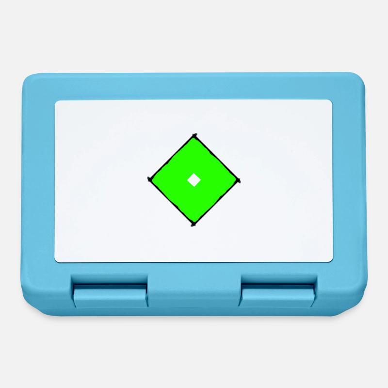Green square - Lunchbox - sapphire blue