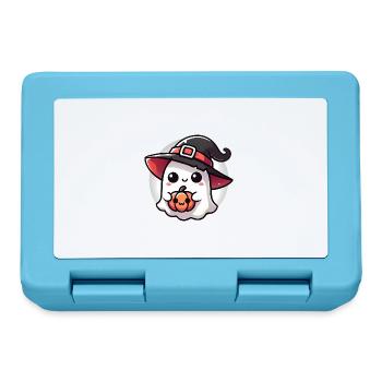 Fantôme d’Halloween mignon avec chapeau de sorcière - Boîte à goûter - bleu saphir - Devant
