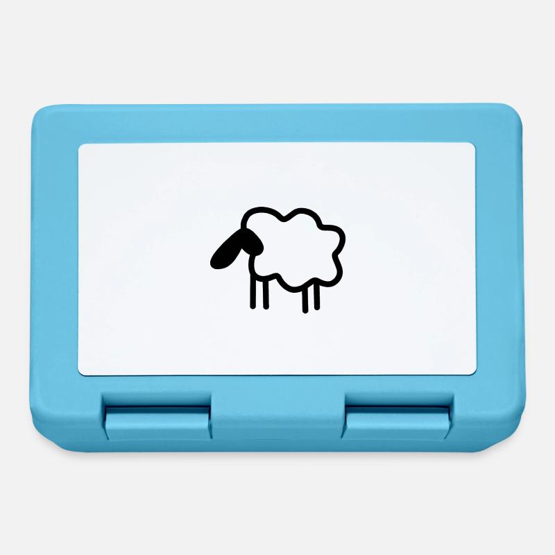 Sheep wool sheep - Lunchbox - sapphire blue
