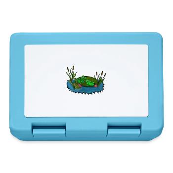 The 3 frogs in the pond and rest. - Lunchbox - sapphire blue - Front