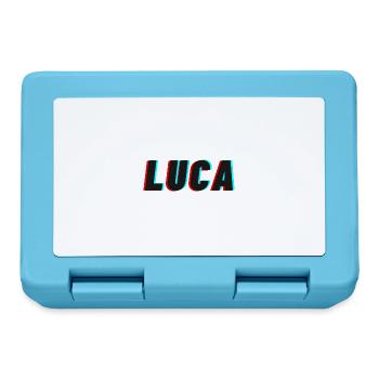 Luca lettering NEW trendy name - Lunchbox - sapphire blue - Front