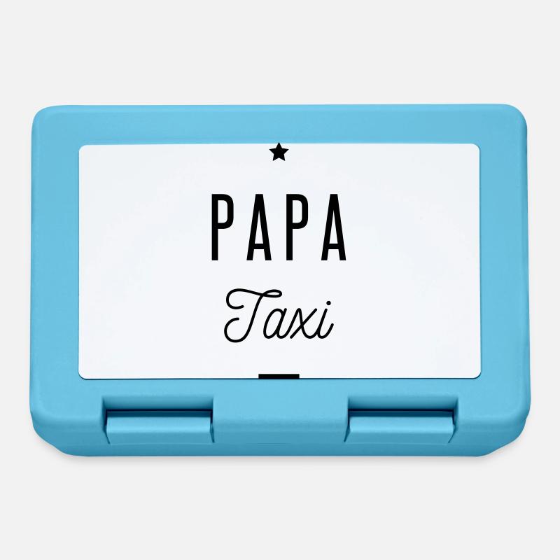 papa taxi - Boîte à goûter - bleu saphir