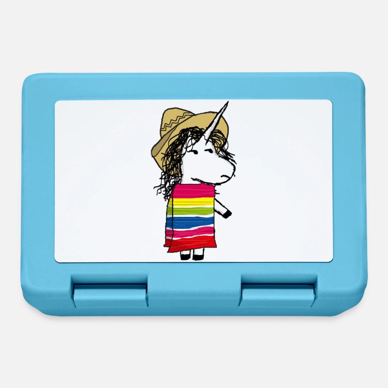 Mexikanisches Einhorn - Brotdose - Saphirblau