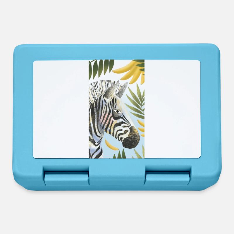 zebra - Lunchbox - sapphire blue
