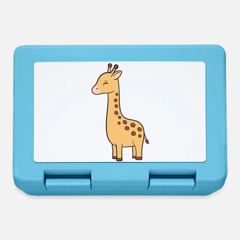 Girafe - Boîte à goûter - bleu saphir