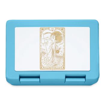 Tarotkarte XIII – Der Sensenmann mit Laterne - Brotdose - Saphirblau - Vorne
