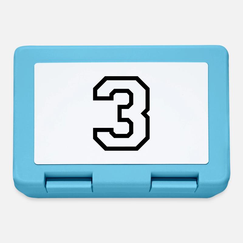 LE NUMÉRO 3-3 - Boîte à goûter - bleu saphir