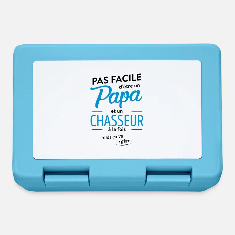Papa chasseur - Boîte à goûter - bleu saphir