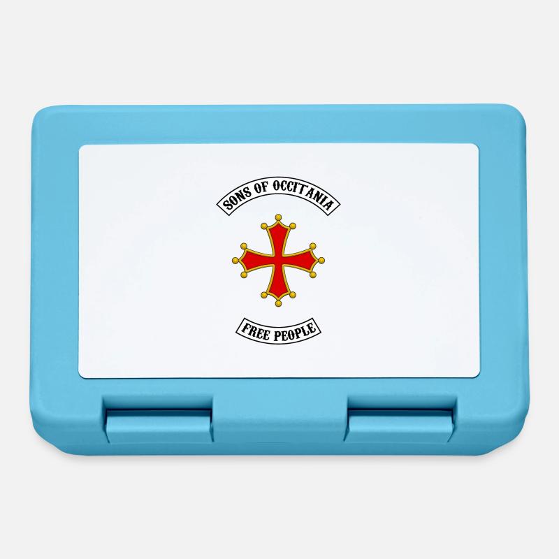 occitania cross biker design - Boîte à goûter - bleu saphir