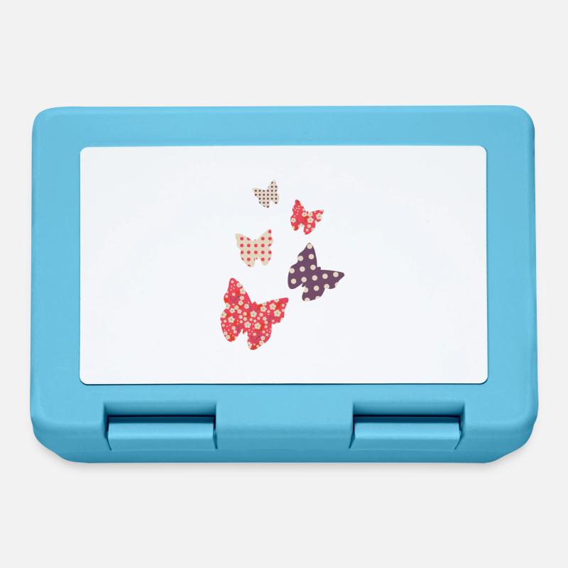papillons - Boîte à goûter - bleu saphir