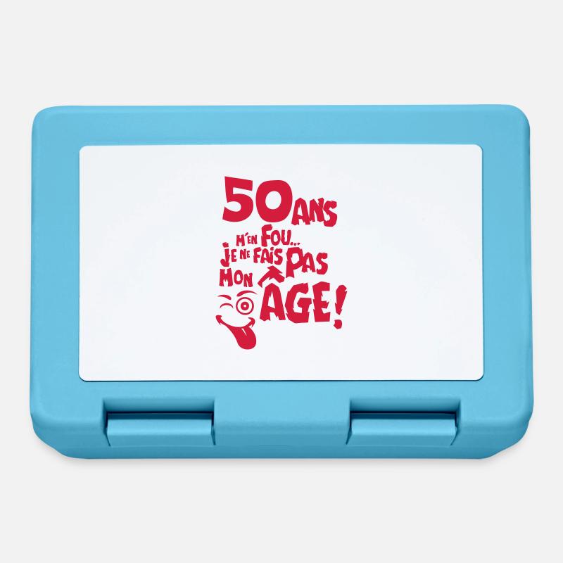 50 ans fais pas mon age anniversaire - Boîte à goûter - bleu saphir