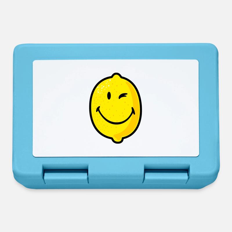 Smiley Lemon - Boîte à goûter - bleu saphir