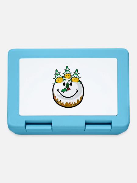 Smiley Christmas Cake - Brotdose - Saphirblau