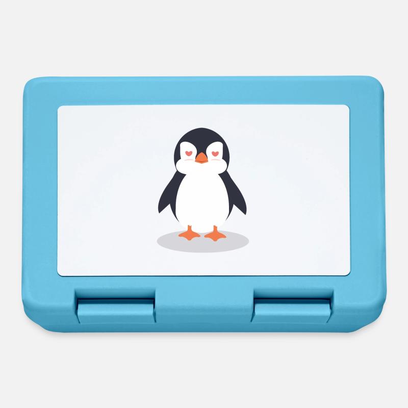Pingouin - Boîte à goûter - bleu saphir