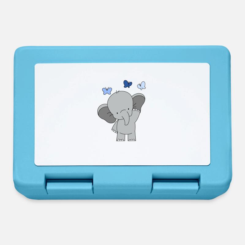 Bébé éléphant 🐘 bleu 💙💙💙 - Boîte à goûter - bleu saphir