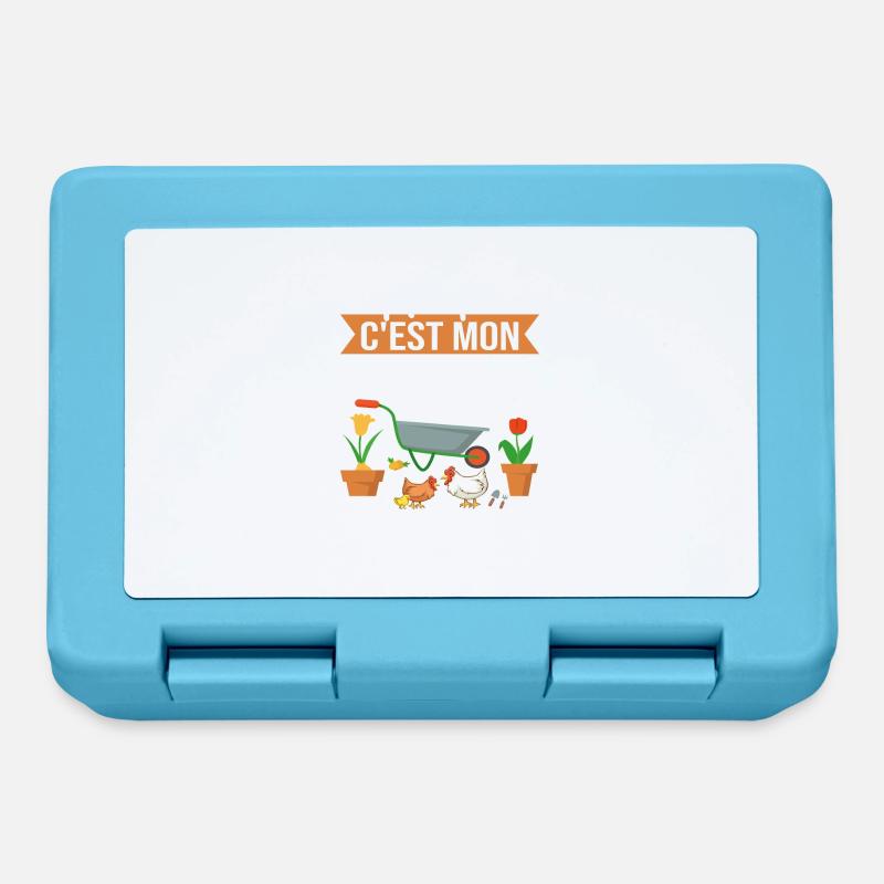 Mon Truc C'est Mon Jardin Et Mes Poules Cadeau - Boîte à goûter - bleu saphir