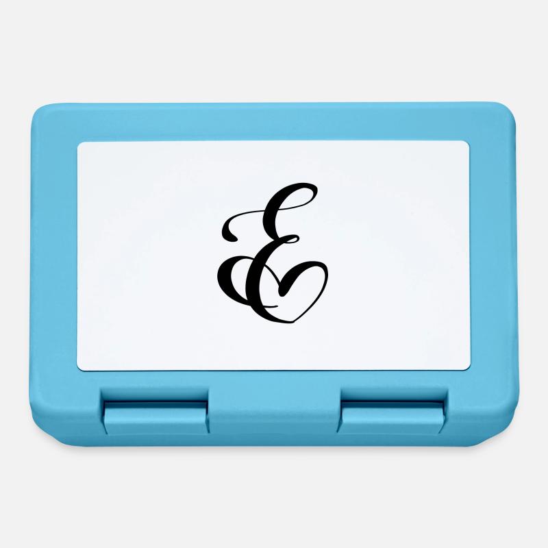 Heart E - Lunchbox - sapphire blue
