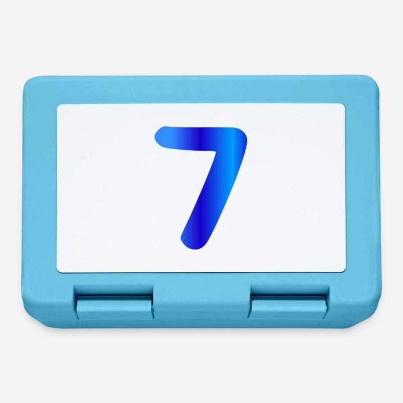 7 ans anniversaire bleu - Boîte à goûter - bleu saphir