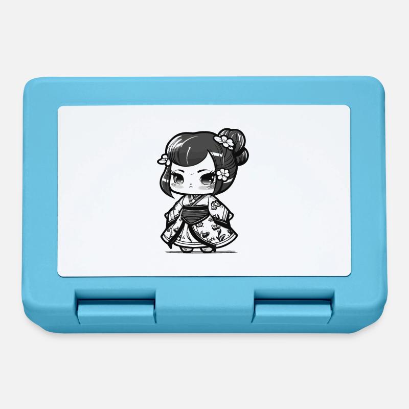 Chibi Geisha - Boîte à goûter - bleu saphir