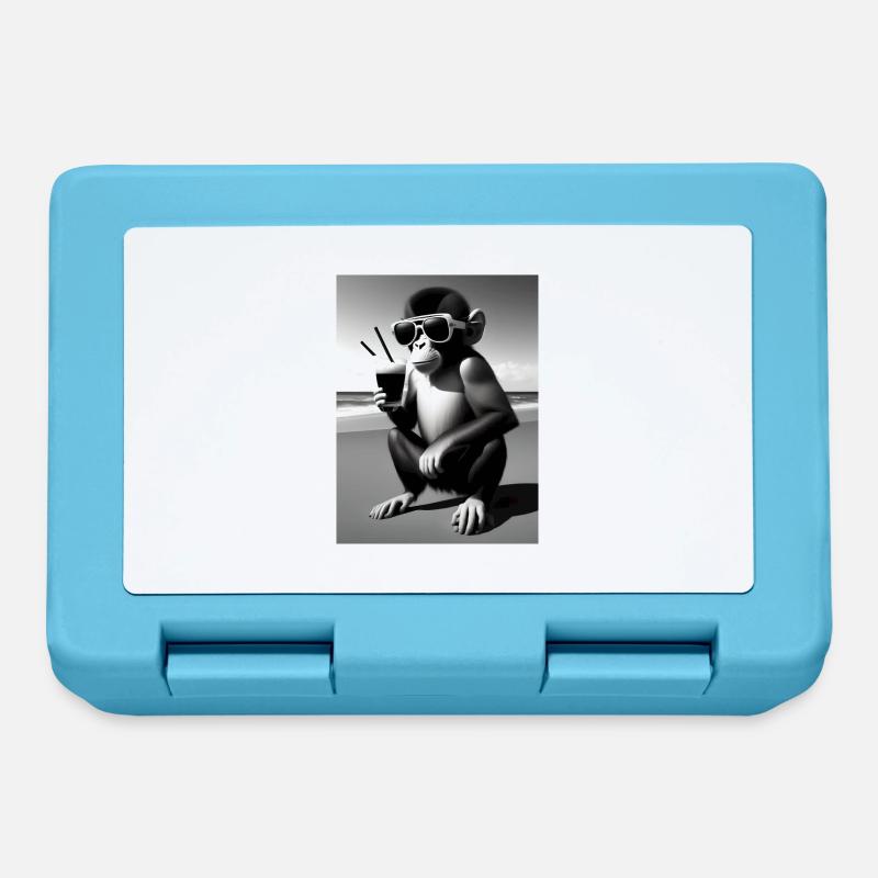 Cool beach monkey - Brotdose - Saphirblau