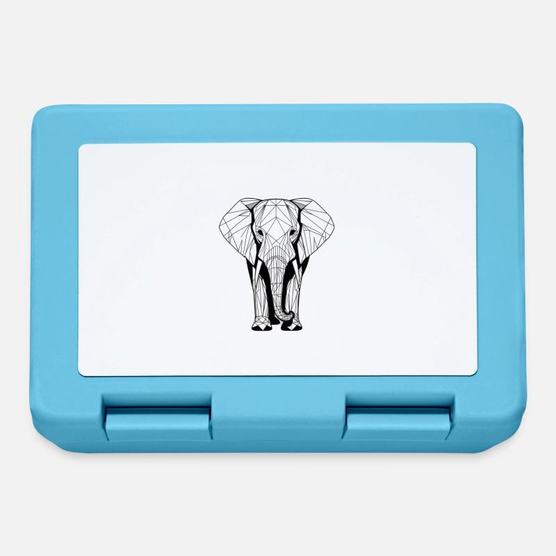 Éléphant moderne - Boîte à goûter - bleu saphir