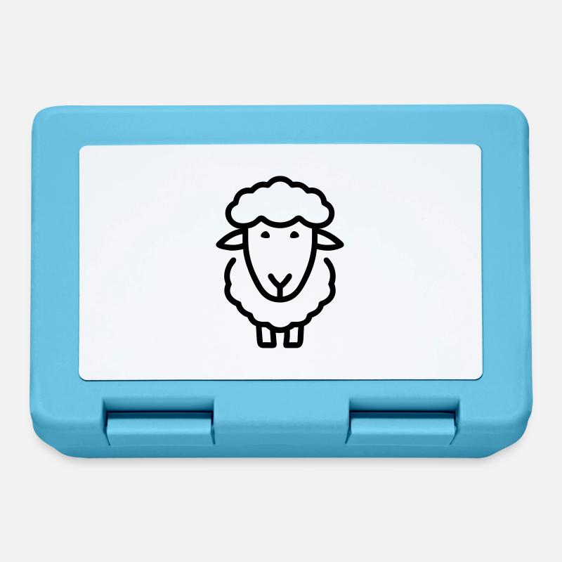 Mouton - Boîte à goûter - bleu saphir