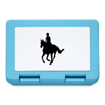 Rider on Horse - Lunchbox - sapphire blue - Front