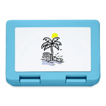 Palm Tree Holidays Plage Été - Boîte à goûter - bleu saphir - Devant