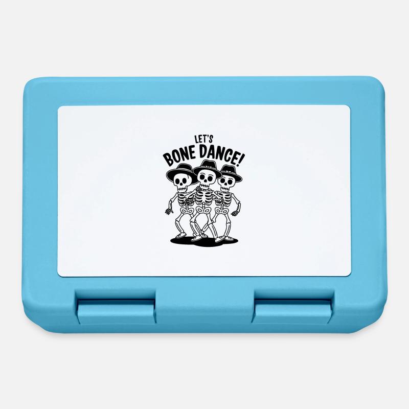 Skeleton Dance Party - Lunchbox - sapphire blue
