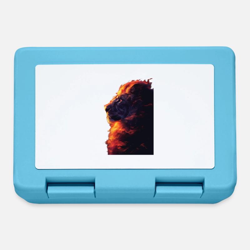 Lion - Boîte à goûter - bleu saphir