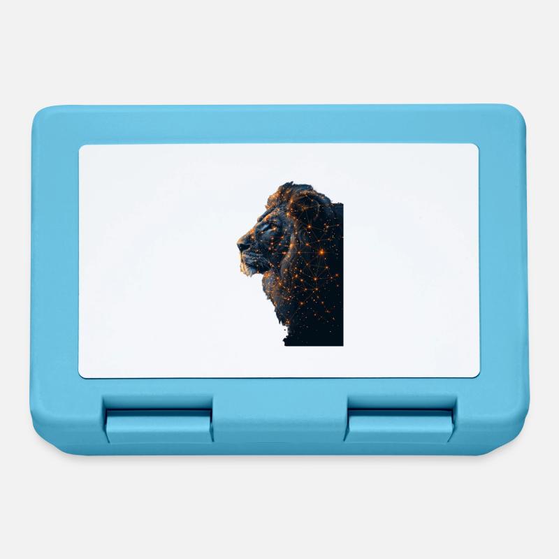 Lion - Boîte à goûter - bleu saphir