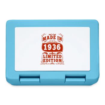 1936 Geburtstag 1936 Jahrgang 1936 Geburtstag - Brotdose - Saphirblau - Vorne