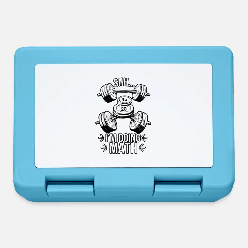 Shh... I'm Doing Math - Funny Gym Design - Lunchbox - sapphire blue